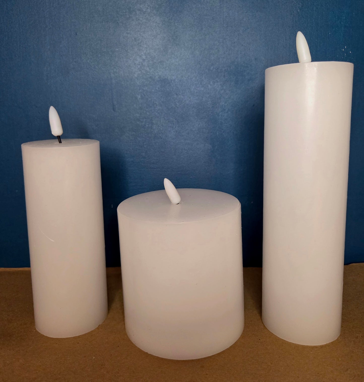 Trio de bougies LED réalistes
